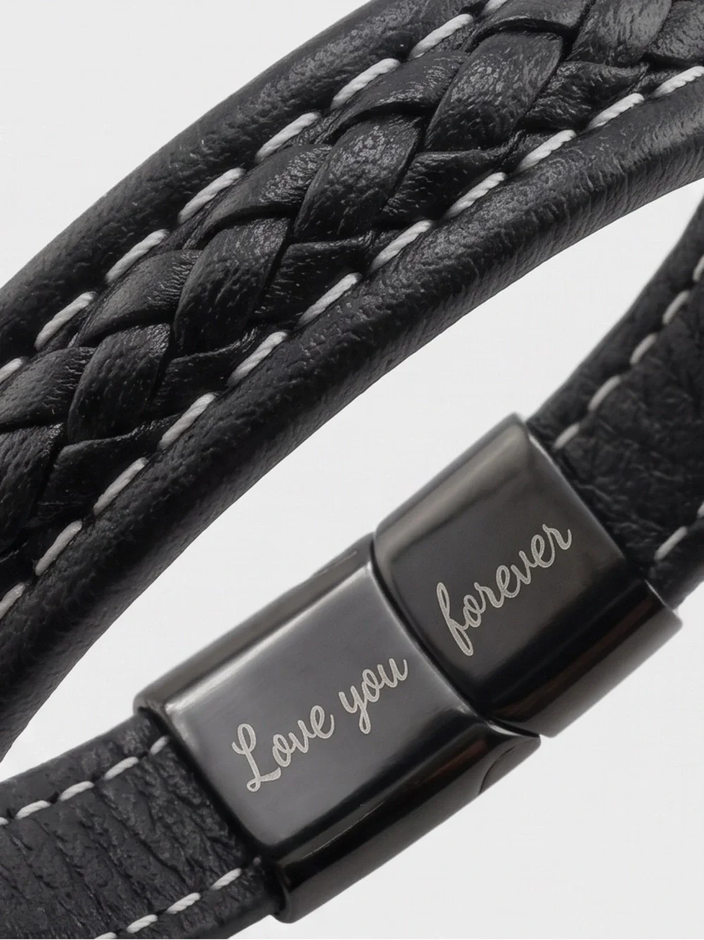 Men's Braided Leather Infinity Knot Bracelet 